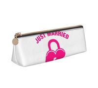 FFCVZAA just Married Print Convenience Pencil Case Pen Pouch School College Office Boys Girls Study Supplies