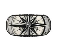 FFCVZAA Law of The Compass Navigation 1 Print Fashionable Pencil Case Travel Makeup Bag School Student Essentials Toiletry Pouch