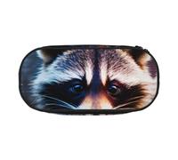 FFCVZAA Little Raccoon Face Print Fashionable Pencil Case Travel Makeup Bag School Student Essentials Toiletry Pouch