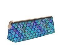 FFCVZAA Mermaid Teal Fish Scale Print Convenience Pencil Case Pen Pouch School College Office Boys Girls Study Supplies