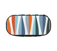 FFCVZAA Mid Century Modern Retro with Drop Shapes Print Fashionable Pencil Case Travel Makeup Bag School Student Essentials Toiletry Pouch