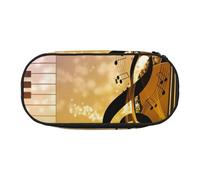 FFCVZAA Piano Violin Music Notes Print Fashionable Pencil Case Travel Makeup Bag School Student Essentials Toiletry Pouch