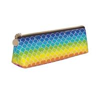 FFCVZAA Rainbow Fish Scale Print Convenience Pencil Case Pen Pouch School College Office Boys Girls Study Supplies