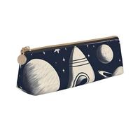 FFCVZAA Rocket in Space Print Convenience Pencil Case Pen Pouch School College Office Boys Girls Study Supplies