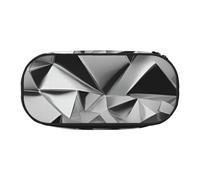 FFCVZAA Silver Geometric Figure Print Fashionable Pencil Case Travel Makeup Bag School Student Essentials Toiletry Pouch