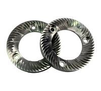 FFDBURR 64mm Flat Coffee Bean Grinding Blade Burr With 12 Inner Breakers 56 teeth, Compatible to mostly 64mm Flat Burr Coffee Grinder Machines Replacement Repair Milling Parts & Accessories 1 Set 2pc