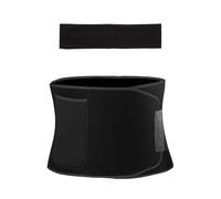 FFDHWU 1 Piece Fitness Belt With 1 Piece Headband, Elastic Support Waistband, Breathable Sweat-Absorbent Belt, Fitness Training Waistband, Suitable For Sports, Yoga, Cycling