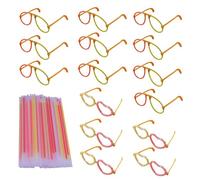 FFDHWU 10 Pieces Round Glasses And 5 Pieces Heart Shaped Glasses, Glow Stick Toys, Light Up Glasses, Party Glasses, Party Supplies, Light Up Toys