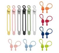 FFDHWU 12 Pieces Of Wire Ties, With 6 Pieces Of Wire Ties, Colorful Cable Fixing Straps, Cable Organizing Ties, Suitable For Organizing Headphones, Data Cables, And Wires