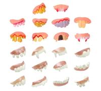 FFDHWU 12 Pieces Vampire Dentures With 10 Pieces Funny Dentures, Funny Teeth, Halloween Vampire Teeth, Joke Teeth For Adults, Suitable For Halloween, Costume Parties, Theme Parties