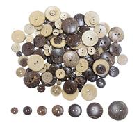 FFDHWU 140 Wooden Buttons, Round Buttons, Vintage Buttons, Sewing Buttons, Suitable For Shirts, Knitted Cardigans, And Jackets