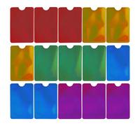 FFDHWU 15 Pieces Colorful Card Holders, Anti-Degaussing, Waterproof, Id Protective Covers