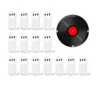 FFDHWU 15 Pieces Wall Hanging Rack, Wall Mounted Acrylic Record Rack, Self-Adhesive Storage Rack, Item Display Rack, Suitable For Bedroom, Living Room, Bathroom, Office