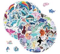 FFDHWU 150 Sheets Of Ocean Dolphin Stickers, Ocean Animal Doodle Stickers, Ocean Animal Face Stickers, Ocean Sea Foam Stickers, Fish Stickers