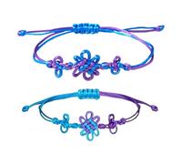 FFDHWU 2 Friendship Braided Bracelets, Chinese Knot Design, Exquisite Handmade Jewelry, Accessories, A Symbol of Friendship Between Girlfriends.