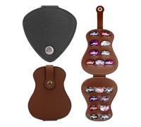 FFDHWU 2-Piece Guitar Pick Storage Bag, Guitar Pick Stand, Snap Pick Storage Box, Creative and Convenient Pick Storage Bag, Guitar Pick Accessories