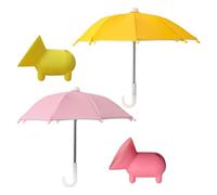FFDHWU 2 Pieces Mini Mobile Phone Umbrella With 2 Pieces Mobile Phone Holder Suction Cup, Sun Protection And Rainproof Mobile Phone Umbrella, Mini Decorative Small Umbrella