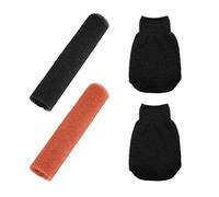 FFDHWU 2 Pieces Of Bath Nets, 2 Black Bath Gloves, Exfoliating Gloves, Exfoliating Towels, Loofah Bath Sponges, African Mesh Sponges