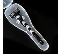 FFDHWU 2 Pieces Of Black And White Razor Storage Box, Transparent, Waterproof And Dustproof, Portable Travel Protective Cover, Suitable For Ladies Shaving And Hair Removal Knives.