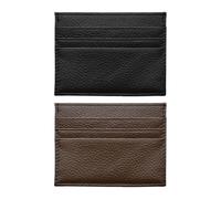 FFDHWU 2 Pieces of Double-Sided Card Case, Portable Coin Purse, Black Classic and Versatile, Card Storage and Classification.