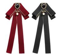 FFDHWU 2 Pieces Of Fluttering Bow Ties, Women'S Bow Ties, Clothing Accessories, Retro Bow Ties, Adjustable Bow Ties, Ele And Simple Bow Ties