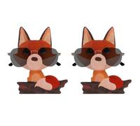 FFDHWU 2 Pieces Of Fox-Shaped Glasses Frames, Creative Glasses Frames, Desktop Decorations, Wooden Glasses Frames, Glasses Storage Supplies