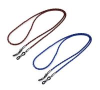 FFDHWU 2 Pieces Of Glasses Rope, Sunglasses Lanyard, Fashionable And Simple Glasses Rope, Glasses Accessories, Pu Leather Glasses Lanyard, Woven Glasses Lanyard, Glasses Necklace