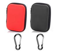 FFDHWU 2 Pieces Of Headphone Bags And 2 Pieces Of Black Carabiners, Rectangular Storage Bag, Waterproof Storage Bag, Portable Storage Bag, Small Item Storage