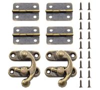 FFDHWU 2 Pieces Of Mini Swing Arm Locks, 4 Hinges, Including 18 Screws, Rotating Arm Latches, Suitable For Furniture And Cabinets.