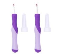 FFDHWU 2 Pieces Of Purple Thread Remover, Efficient And Convenient Removal Of Sutures, Multi-Function Secant Thread Picking, Suitable For Cross Stitch, Embroidery, Manual Sewing Scenes.