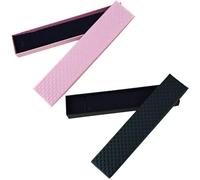 FFDHWU 2 Pieces Rectangular Jewelry Box, Necklace Packaging Box, Jewelry Gift Box, Jewelry Display Box, Simple Jewelry Box (Pink, Black)