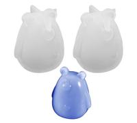 FFDHWU 2 Pieces Silicone Bear Mold, Bear Crystal Mold, Three-Dimensional Bear Mold, Cute Cartoon Bear Mold, Diy Decoration Mold, Epoxy Resin Crafts Mold