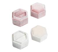 FFDHWU 2 Pieces Velvet Ring Box, Jewelry Display Box, Ele And Simple Ring Box, Ring Gift Box, Jewelry Accessories