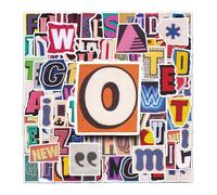 FFDHWU 200 Alphabet Stickers, Alphabet Graffiti Stickers, Retro Decorative Stickers, Suitable For Luggage, Guitars, Notebooks