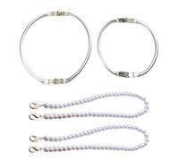 FFDHWU 2Pcs Bag Openers, 2Pcs Bag Chains, Bag Bag Closures, Crochet Bag Closures, Diy Bag Handles, Bag Accessories, Pearl Chains
