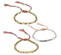 FFDHWU 3 Piece Beaded Bracelets, Braided Bracelets, Tassel Bracelets, Vintage Bracelets, Boho Bracelets, Adjustable Bracelets