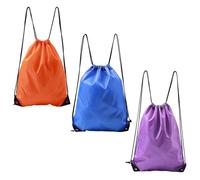 FFDHWU 3-Piece Drawstring Backpack Set - Waterproof Swimming, Fitness Gear Storage, Travel Bag with Large-Capacity Sports Pockets