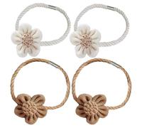 FFDHWU 4 Pieces Curtain Magnetic Buckle Straps, Curtain Decoration, Floral Curtain Straps, Simple And Elegant Curtain Straps, Home Decoration Accessories