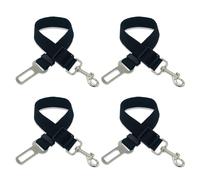 FFDHWU 4 Pieces Pet Harness, Uk Dog Car Seat Belt, Adjustable Fixed Harness, Dog Harness Clip, Canine Accessories
