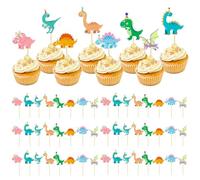 FFDHWU 48 Pieces Of Dinosaur Cake Inserts, Creative Cartoon Cake Inserts, Cute Cake Inserts, Interesting Cake Decorations, Cake Accessories