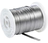 FFENFRYOU Expandable Braided Cord Protector,Cable Tidy Sleev 5M Braided Wire Sleeving, Silver 2-18mm, 304 Stainless Steel Metal Jacket, Mesh Braided Sleeving for Shielding Signal(16mm)