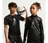 FFF 2026 Stadium Goalkeeper Older Kids' Nike Dri-FIT Soccer Replica Short-Sleeve Shirt - Black - Polyester S