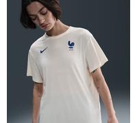 FFF Relaxed Women's Nike One Dri-FIT Football Short-Sleeve Top - Brown - Polyester/Cotton/Elastane L (UK 16-18)