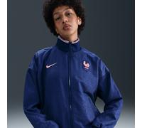 FFF Strike Women's Nike Dri-FIT Soccer Anthem Jacket - Blue - Polyester L (UK 16-18)