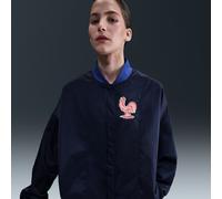 FFF Women's Nike Air Oversized Woven Bomber Jacket - Blue - Nylon L (UK 16-18)