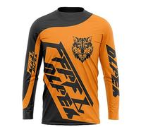 FFFF & OLFEH Men's MTB Tops Mountain Bike, Classic Mens Sports T-Shirt, Breathable Comfortable Soft Moisture-Wicking Cycling Jersey (Yellow,XL)