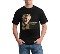 fffresttv Kenny Music Rogers Shirt Men's Short Sleeve T Shirt Graphic Tees Cool Tops Black XL