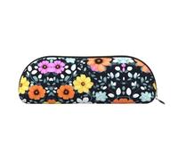 FFGhjk Beautiful colourful flowers Printed portable pencil case, easy to carry around, perfect for office use