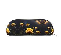 FFGhjk Beautiful yellow roses Printed portable pencil case, easy to carry around, perfect for office use