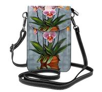 FFGhjk Blooming Orchids Women's mobile phone crossbody bag, lightweight wallet and waist bag, perfect for everyday travel.